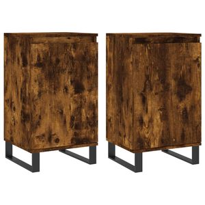 vidaXL Komoda 2 kosa dimljeni hrast 40x35x70 cm inženirski les