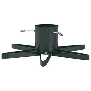 vidaXL Stojalo za božično drevo 1.73 Zelena 50 x 50 x 15,5 cm Jeklo