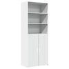 vidaXL Visoka omara bela 70x42,5x185 cm inženirski les