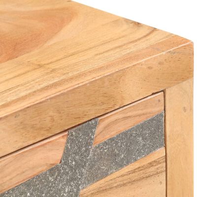 vidaXL Konzolna mizica 90x30x75 cm trden akacijev les
