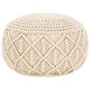 vidaXL Ročno izdelan tabure makrame 45x30 cm bombaž
