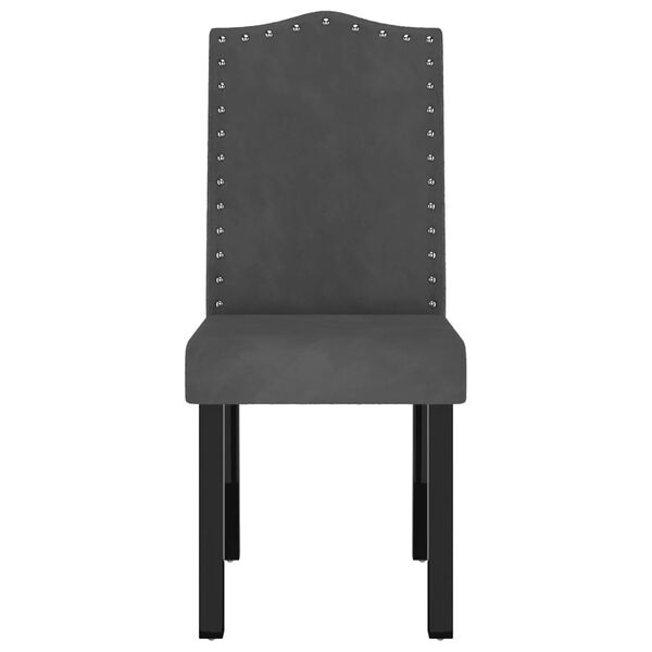 vidaXL Jedilni stoli 2 kosa temno siv žamet