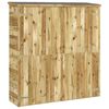 vidaXL Vrtna lopa za orodje 163x50x171 cm trdna borovina