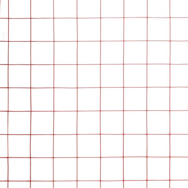 vidaXL Žična mreža za ograjo jeklo s PVC oblogo 10x0,5 m rdeča