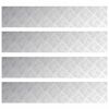 vidaXL Stopnice 4 kos 100 x 20 cm srebrna Aluminij Pravokotna