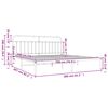 vidaXL Kovinski posteljni okvir z vzglavjem bel 200x200 cm