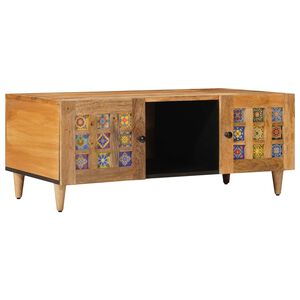 vidaXL Klubska miza Naravna 100 x 54 x 40 cm Masiven les manga