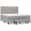vidaXL Box spring postelja z vzmetnico svetlo siva 160x200 cm žamet