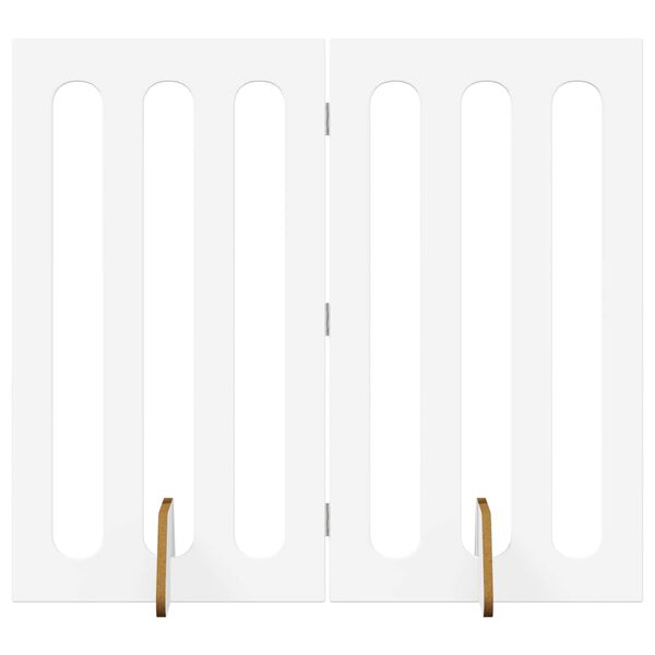 vidaXL Zložljiva ograda za hi&scaron;ne ljubljenčke 2 pcs Bela