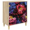vidaXL Predalni &scaron;afka KIEL Temni potisk peonije 66 x 36,5 x 75 cm