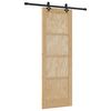 vidaXL Drsna vrata ORKDAL Naravna 73,5 x 211 cm Trdna borovina