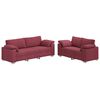 vidaXL Kavč 2 pcs Vinorodna rdeča 219 x 80 x 82 cm blago
