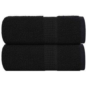 vidaXL Pralne brisače FROGN 2 kosa črne 30x30 cm 360 g/m&sup2;