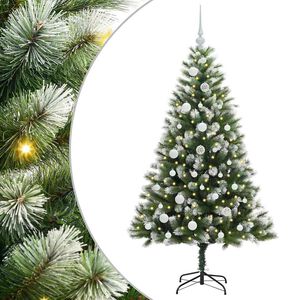 vidaXL Umjetno božično drevo s snežno oblogo 150 LED Toplo bela