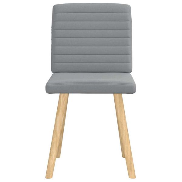 vidaXL Jedilni stoli 2 kosa svetlo sivo blago