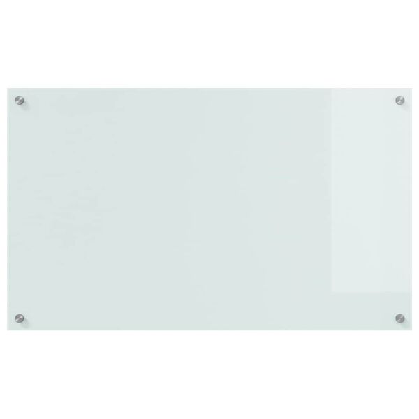 vidaXL Za&scaron;čita za kuhinjo 2 pcs Bela 100 x 60 cm kaljeno steklo