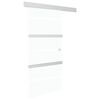 vidaXL Drsna vrata z mehkimi blokadami ESG steklo in aluminij 90x205cm