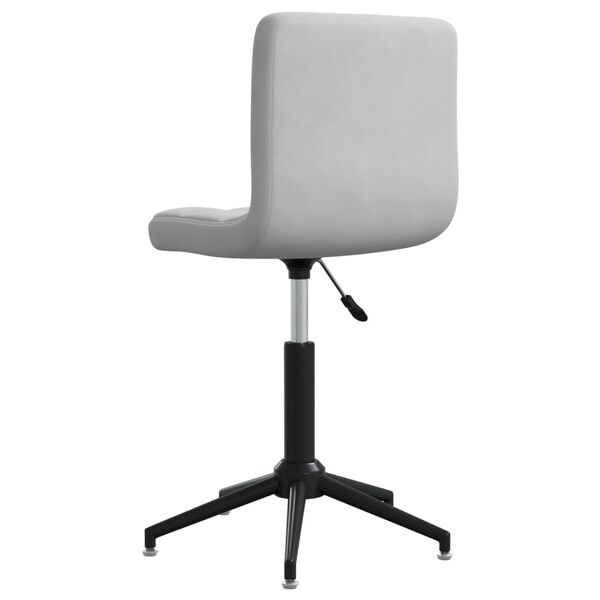 vidaXL Vrtljivi jedilni stoli 4 kosi svetlo siv žamet