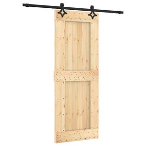 vidaXL Drsna vrata 80 x 210 cm Masiven borov les (neobdelan)