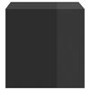 vidaXL Stenska omarica 2 kosa visok sijaj črna 37x37x37 cm
