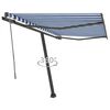 vidaXL Prostostoječa avtomatska tenda 350x250 cm modra/bela