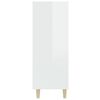 vidaXL Komoda visok sijaj bela 69,5x32,5x90 cm konstruiran les
