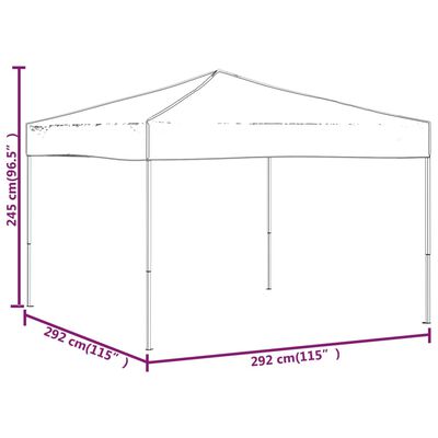 vidaXL Zložljiv vrtni šotor taupe 3x3 m