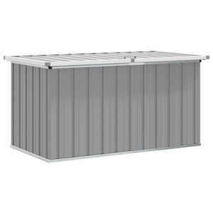 vidaXL Vrtna &scaron;katla za shranjevanje siva 129x67x65 cm