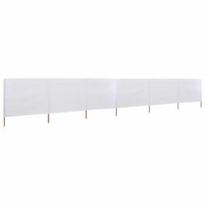 vidaXL 6-panelni vetrobran tkanina 800x80 cm bel