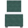 vidaXL Box spring postelja z vzmetnico temno zelen 90x190 cm žamet