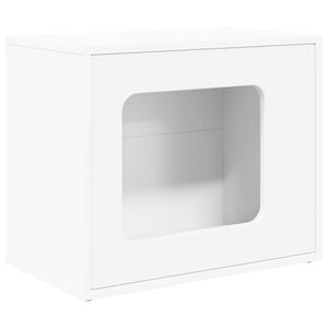 vidaXL Mačja hi&scaron;a Bela 51 x 30 x 42,5 cm Inženirski les