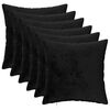 vidaXL Prevleka za blazino 6 pcs HEERLEN Črna 30 x 30 cm Flanel