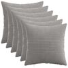 vidaXL Prevleka za blazino 6 kos HEERLEN Svetlo siva 35 x 35 cm