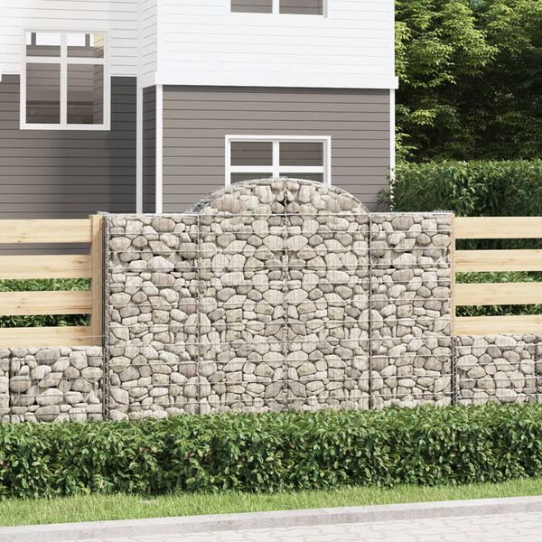 vidaXL Obokane gabion košare 20 kosi 200x50x140/160cm pocinkano železo