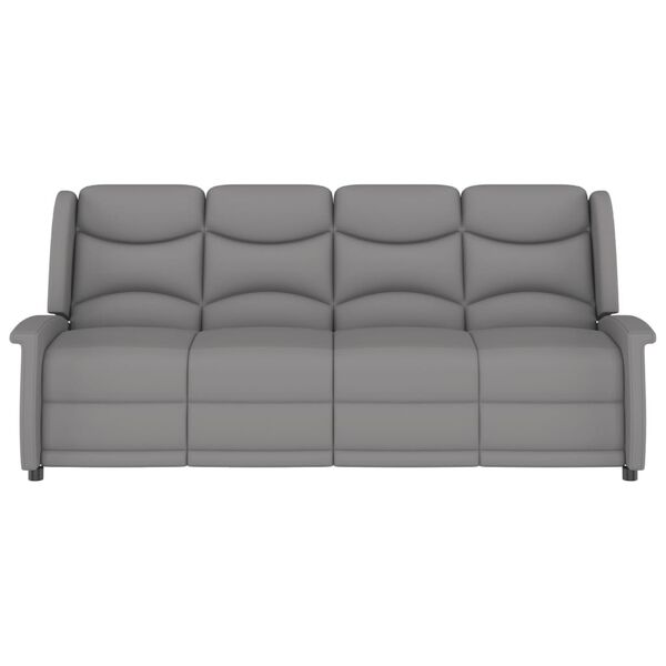 vidaXL Masažni štirised svetlo sivo blago iz mikrovlaken