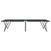 vidaXL Zložljiva kampirna postelja 2 pcs Črna 206 x 76 x 74 cm