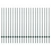 vidaXL Ograjni stebri 22 pcs Zelena 180 cm Jeklo