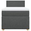 vidaXL Box spring postelja z vzmetnico temno siva 100x200 cm blago