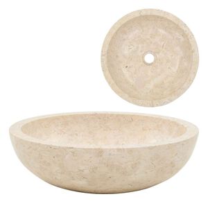 vidaXL Umivalnik 40x12 cm marmor krem
