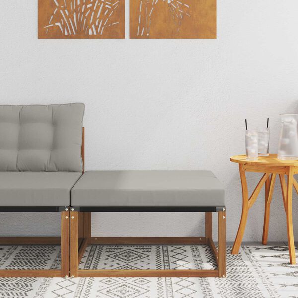 vidaXL Zunanji puf Masiven les akacije Naravna