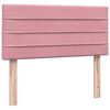 vidaXL Box Spring postelja z vzmetnico Pink 100x220 cm Velvet