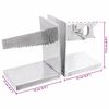 vidaXL Knjižna opora 2 pcs srebrna 11 x 14 x 17.5 cm Aluminij