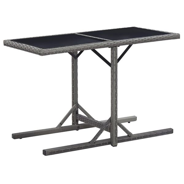 vidaXL Bistro garnitura z blazinami 3-delna poli ratan siva