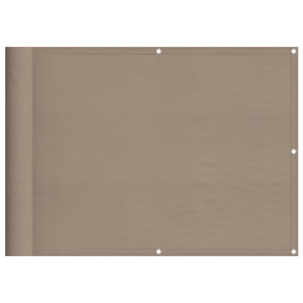 vidaXL Balkonsko platno taupe 75x1000 cm 100 % poliestrski oxford