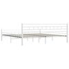 vidaXL Posteljni okvir bel kovinski 180x200 cm