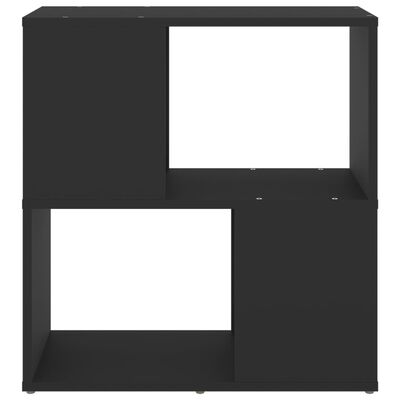 vidaXL Knjižna omara črna 60x24x63 cm iverna plošča