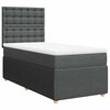 vidaXL Box spring postelja z vzmetnico temno siva 100x200 cm blago