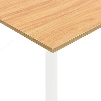 vidaXL Računalniška miza bela in sv. hrast 105x55x72 cm MDF in kovina