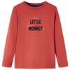 Otro&scaron;ka majica z dolgimi rokavi žgano rdeča 92