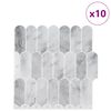 vidaXL Dekorativne nalepke 10 pcs Siva marmor 30 x 30 x 0,8 cm